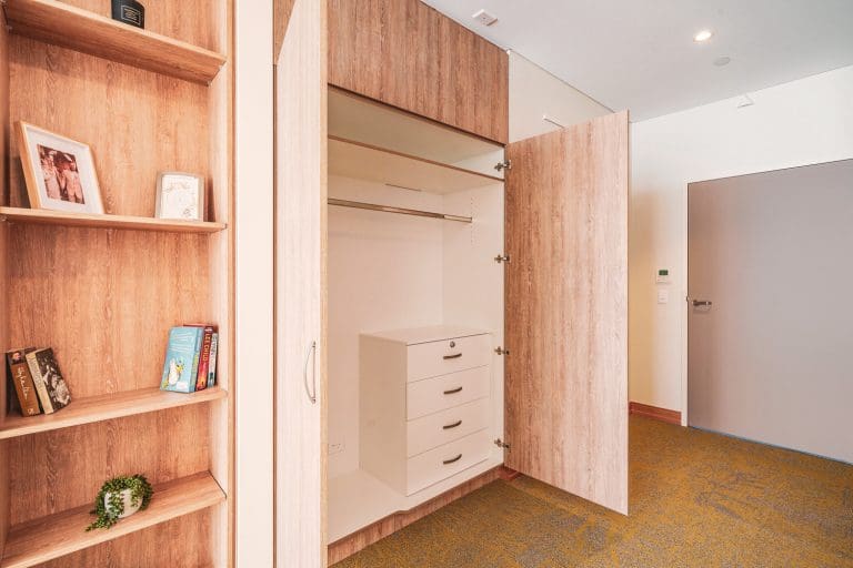 Aged care suite showing built-in robe